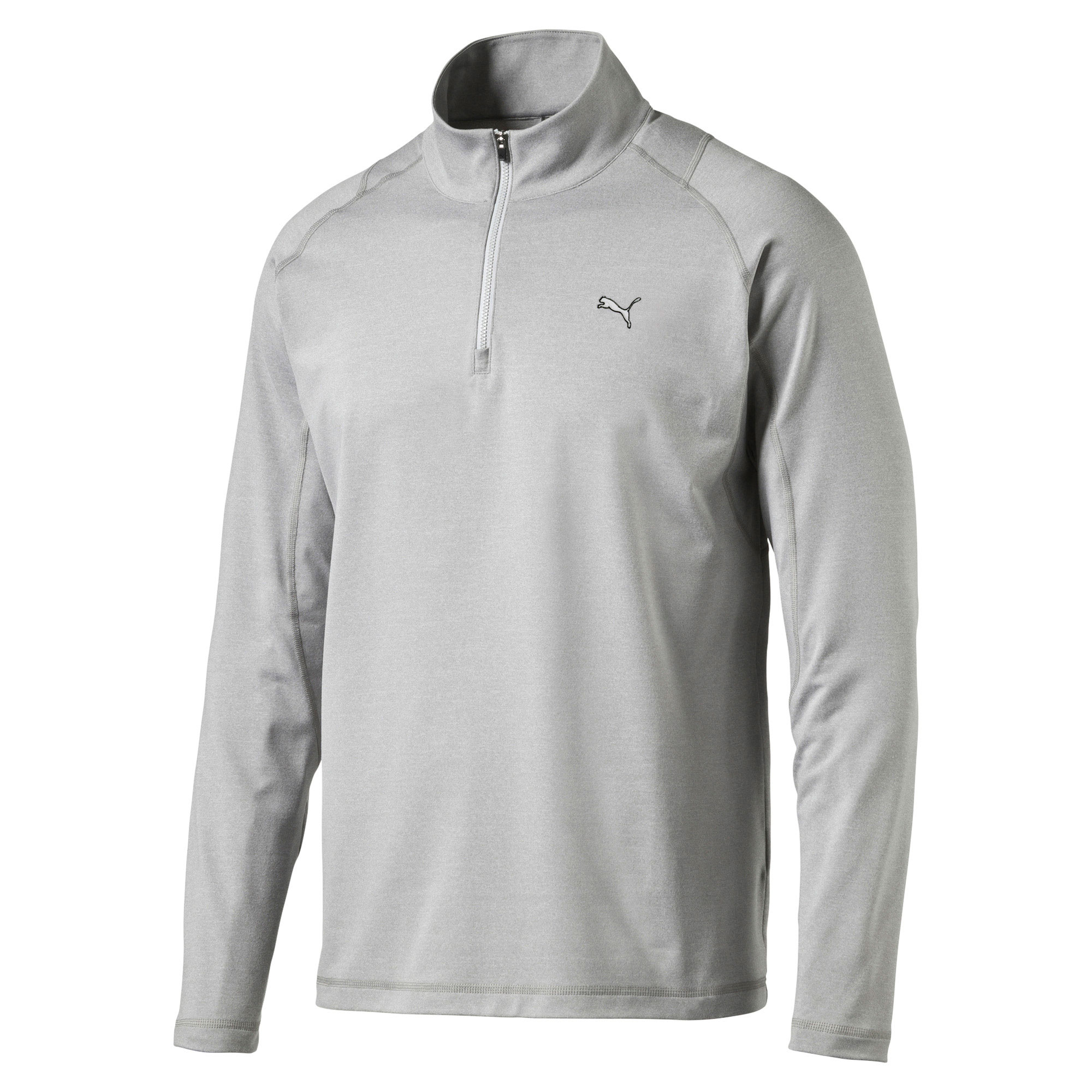 Puma Golf Tech 1/4 Zip Popover 571163-Light Grey Heather-Medium
